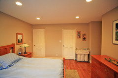 New Wall looking towards closet & bathroom