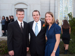 With the Groom!