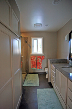 Vanity and Linen Cabinet Now
