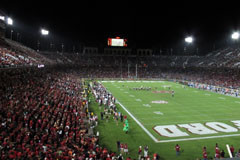 Our great seats. RIGHT over the band (row 2)
