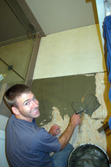 Laying the Cement Board