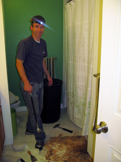 The rotted subfloor